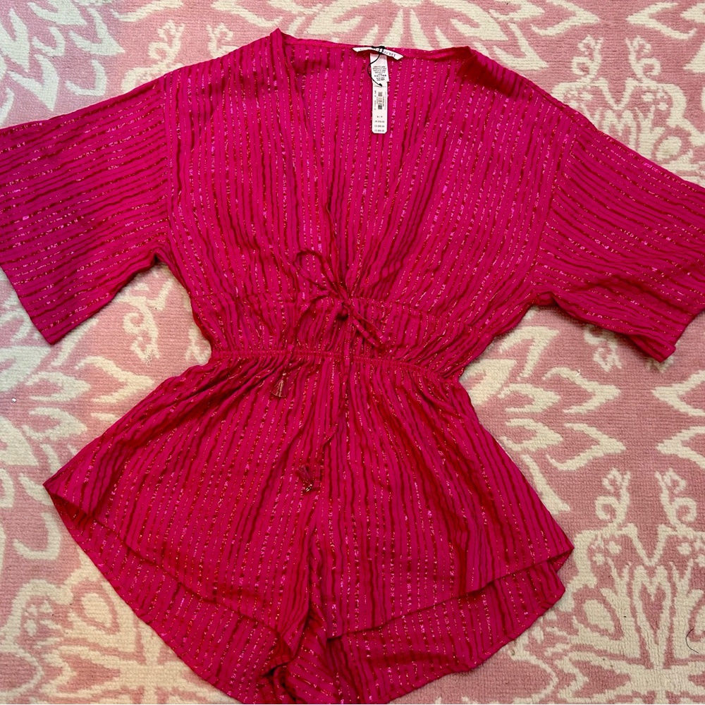 NWT Glamorous Victoria’s Secret Fuchsia Romper